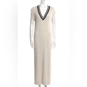 ANTHROPOLOGIE The Normal Brand Knit V-Neck Sweater maxi dress size S NWT